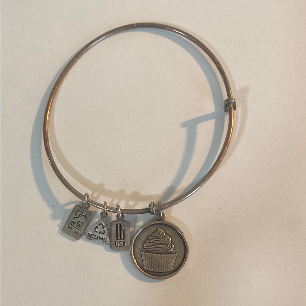 Silver Charm Bangle Bracelet